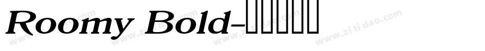 Roomy Bold字体转换